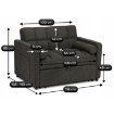 Mebel Elite Раскладной кресло Corra для сна, чёрный, ME.CORRA/CZ/T/SOF - Home Club, изображение 13