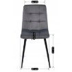 Mebel Elite Стілець Peru сірий велюровий, ME.PERU/P/V/K - Home Club, зображення 6