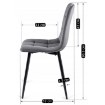 Mebel Elite Стілець Peru сірий велюровий, ME.PERU/P/V/K - Home Club, зображення 7