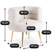 Mebel Elite Кресло Preston кремового цвета, ME.PRESTON/KR/ZL/T/FW - Home Club, изображение 8