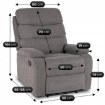 Mebel Elite Раскладной кресло Kobe, серый, ткань, ME.KOBE/P/T/FW - Home Club, изображение 13