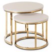 Mebel Elite Набор столиков Apulia «Кашмир/Золотой», ME.APULIA/KASZ/ZL/L - Home Club