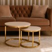 Mebel Elite Набор столиков Apulia «Кашмир/Золотой», ME.APULIA/KASZ/ZL/L - Home Club, изображение 2