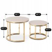 Mebel Elite Набор столиков Apulia «Кашмир/Золотой», ME.APULIA/KASZ/ZL/L - Home Club, изображение 6