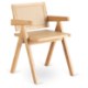 Mebel Elite Стул Madera «Дуб/Бежевый» с ажурной отделкой, ME.MADERA/KR/RT/D/DK/K - Home Club