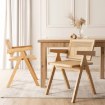 Mebel Elite Стул Madera «Дуб/Бежевый» с ажурной отделкой, ME.MADERA/KR/RT/D/DK/K - Home Club, изображение 3