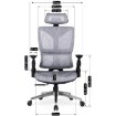 Mebel Elite Вращающееся кресло Martin, эргономичное, серого цвета, ME.MARTIN/P/T/FO - Home Club, изображение 8