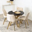 Mebel Elite Стол Lugo, раскладной, 90–190 см, черный/золотой, ME.LUGO/CZ/ZL/S - Home Club, изображение 3
