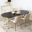 Mebel Elite Стол Lugo, раскладной, 90–190 см, черный/золотой, ME.LUGO/CZ/ZL/S - Home Club, изображение 5