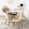 Mebel Elite Стол Lugo, раскладной, 90–190 см, черный/золотой, ME.LUGO/CZ/ZL/S - Home Club, изображение 6