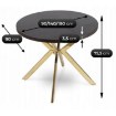 Mebel Elite Стол Lugo, раскладной, 90–190 см, черный/золотой, ME.LUGO/CZ/ZL/S - Home Club, изображение 11