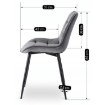 Mebel Elite Комплект из стола Harry (102–142 см) цвета «Дуб Craft»/«Черный» и 6 стульев Chris серого цвета, W.HARRY/DC/CZ/S/CHRIS/P/CZ/V/Z6/K - Home Club, изображение 16