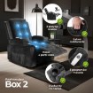 Mebel Elite Раскладной массажный кресло Box, черный велюр, ME.BOX/CZ/V/FW - Home Club, изображение 3