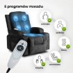 Mebel Elite Раскладной массажный кресло Box, черный велюр, ME.BOX/CZ/V/FW - Home Club, изображение 4
