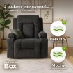 Mebel Elite Раскладной массажный кресло Box, черный велюр, ME.BOX/CZ/V/FW - Home Club, изображение 6