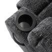Mebel Elite Раскладной массажный кресло Box, черный велюр, ME.BOX/CZ/V/FW - Home Club, изображение 13