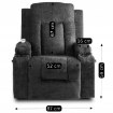 Mebel Elite Раскладной массажный кресло Box, черный велюр, ME.BOX/CZ/V/FW - Home Club, изображение 18