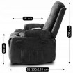 Mebel Elite Раскладной массажный кресло Box, черный велюр, ME.BOX/CZ/V/FW - Home Club, изображение 19