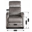 Mebel Elite Розкладне крісло Danny, сіре, велюрове, ME.DANNY/P/V/FW - Home Club, зображення 13