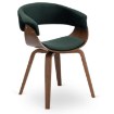 Mebel Elite Стул Gary из велюра, зелёный/орех, ME.GARY/Z/O/V/DG/K - Home Club