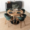 Mebel Elite Стул Gary из велюра, зелёный/орех, ME.GARY/Z/O/V/DG/K - Home Club, изображение 3