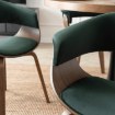 Mebel Elite Стул Gary из велюра, зелёный/орех, ME.GARY/Z/O/V/DG/K - Home Club, изображение 4