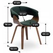 Mebel Elite Стул Gary из велюра, зелёный/орех, ME.GARY/Z/O/V/DG/K - Home Club, изображение 9