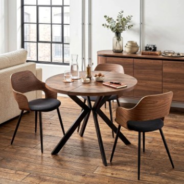 Mebel Elite Стіл Lukas, розкладний, 100–250 см, дуб у стилі рустик/чорний, ME.LUKAS/DRU/CZ/S - Home Club