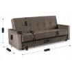 Mebel Elite Комплект із 2 розкладних диванів Aluna бежевого кольору, PPHUE.MATRIX/PAROS4/Z2/WER - Home Club, зображення 11