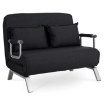 Mebel Elite Двухместное раскладное кресло Bart 2, чёрного цвета, ME.BART2/CZ/T/FW - Home Club