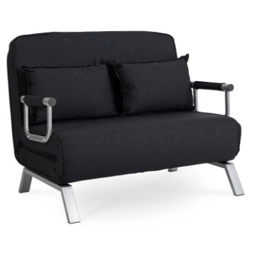 Mebel Elite Двухместное раскладное кресло Bart 2, чёрного цвета, ME.BART2/CZ/T/FW - Home Club