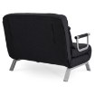 Mebel Elite Двухместное раскладное кресло Bart 2, чёрного цвета, ME.BART2/CZ/T/FW - Home Club, изображение 7