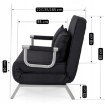 Mebel Elite Двухместное раскладное кресло Bart 2, чёрного цвета, ME.BART2/CZ/T/FW - Home Club, изображение 11