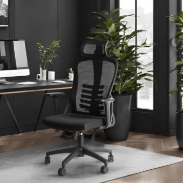 Mebel Elite Вращающееся кресло Juliet, эргономичное, чёрное, ME.JULIET/CZ/T/FO - Home Club