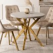 Mebel Elite Стіл Dorian, розкладний, 80–160 см, кашмір/золотий, ME.DORIAN/KASZ/ZL/S - Home Club, зображення 2
