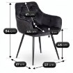 Mebel Elite Стул Modesto, черный, велюровый, ME.MODESTO/CZ/V/K - Home Club, изображение 7