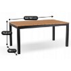 Mebel Elite Садовый стол Argos 140–180 см, дуб/чёрный, ME.ARGOS/140-180/D/CZ/OGR/S - Home Club, изображение 8