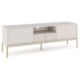 Mebel Elite Тв-тумба Marcos 154 см с рифлением, цвет «Кашмир/Золотой», W.MAGGIORE/KASZ/BZ/ZL/RTV - Home Club