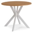 Mebel Elite Стол Lauren 90 см, дуб/белый, ME.LAUREN/D/B/S90 - Home Club