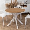 Mebel Elite Стол Lauren 90 см, дуб/белый, ME.LAUREN/D/B/S90 - Home Club, изображение 2