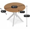 Mebel Elite Стол Lauren 90 см, дуб/белый, ME.LAUREN/D/B/S90 - Home Club, изображение 6
