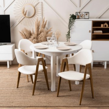 Mebel Elite Стілець Willy, білий, екошкіра, ME.WILLY/B/E/K - Home Club