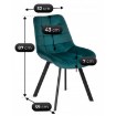 Mebel Elite Стілець Rick, бірюзовий, велюровий, ME.RICK/T/V/K - Home Club, зображення 6
