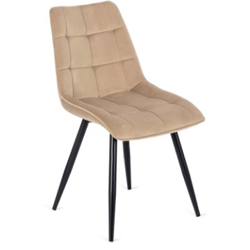 Mebel Elite Стілець Rio, бежевий, велюровий, ME.RIO/BZ/V/K - Home Club