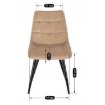 Mebel Elite Стілець Rio, бежевий, велюровий, ME.RIO/BZ/V/K - Home Club, зображення 10
