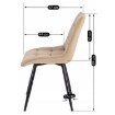 Mebel Elite Стілець Rio, бежевий, велюровий, ME.RIO/BZ/V/K - Home Club, зображення 11