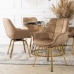 Mebel Elite Обертове крісло Mia, бежеве, велюрове, ME.MIA/BZ/ZL/V/K - Home Club, зображення 2