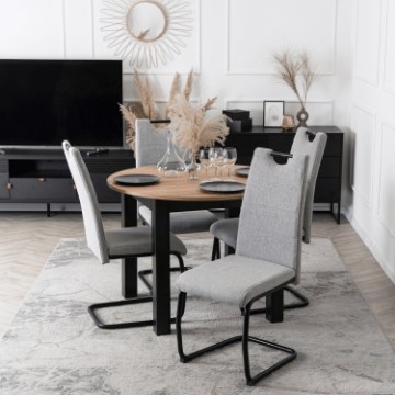 Mebel Elite Стілець Lopez Сірий/Чорний, ME.LOPEZ/P/CZ/T/K - Home Club