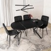Mebel Elite Стіл Lugo, розкладний, 90–190 см, чорний, ME.LUGO/CZ/S - Home Club, зображення 3