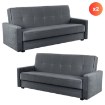 Mebel Elite Набор из 2 диванов-раскладушек Aluna серого цвета, PPHUE.MATRIX/PAROS6/Z2/WER - Home Club